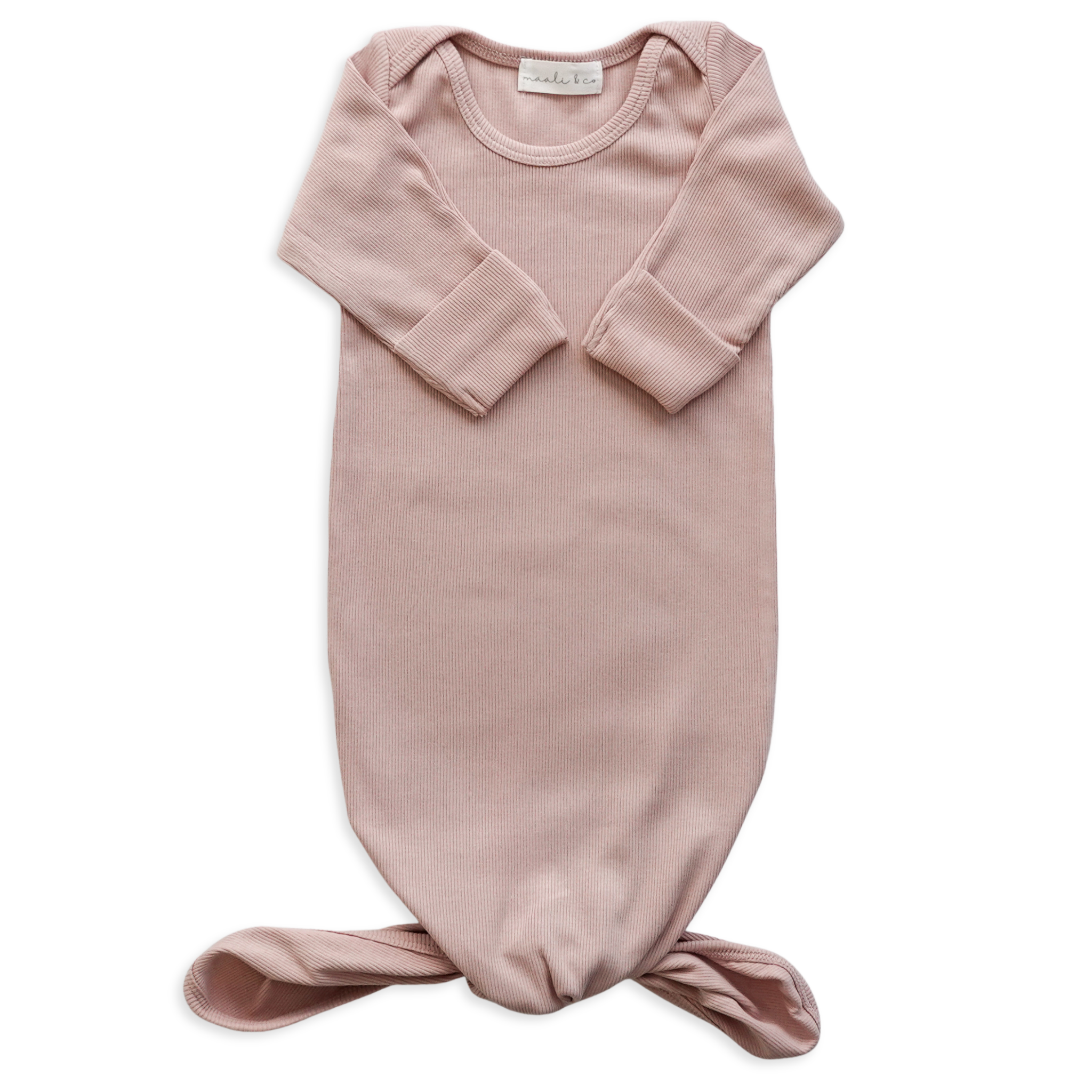 Ribbed Knotted Baby Gown