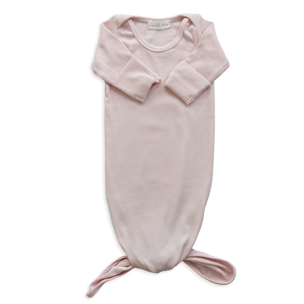Ribbed Knotted Baby Gown