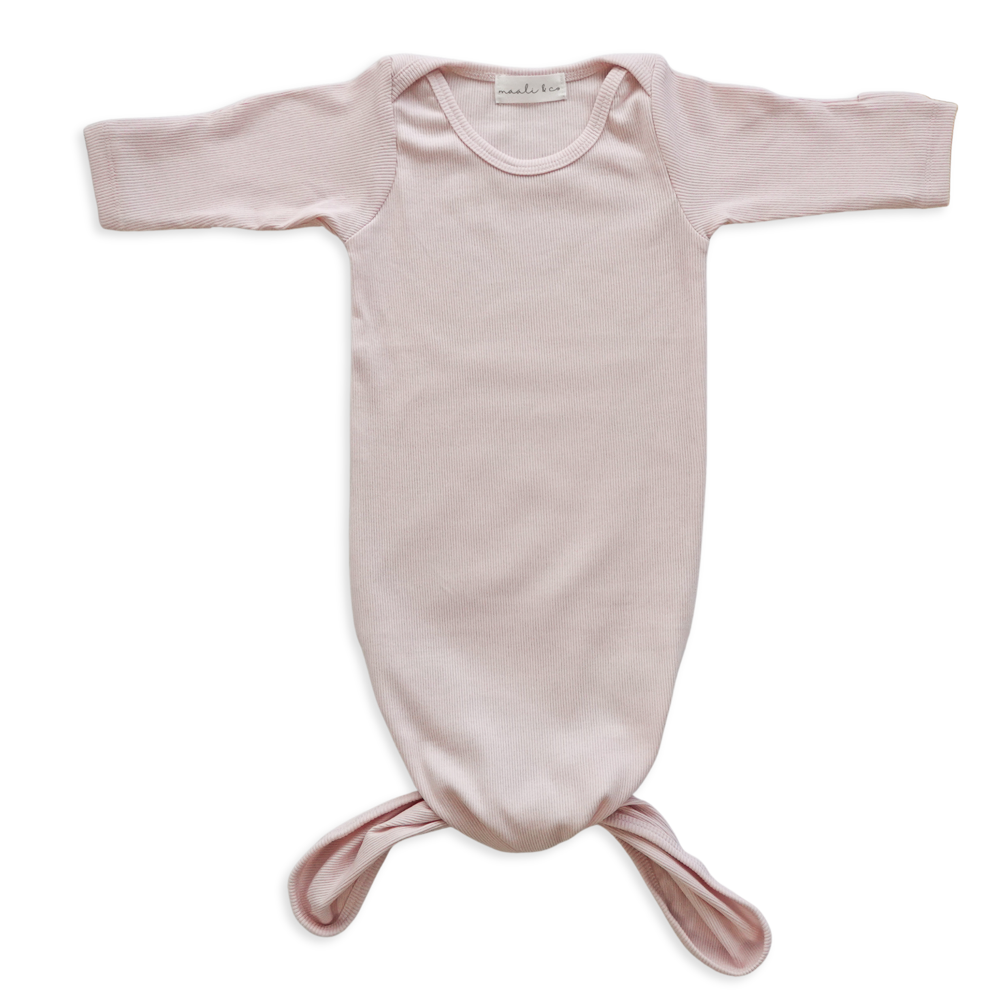 Ribbed Knotted Baby Gown