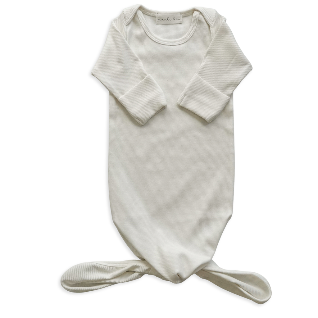 Ribbed Knotted Baby Gown