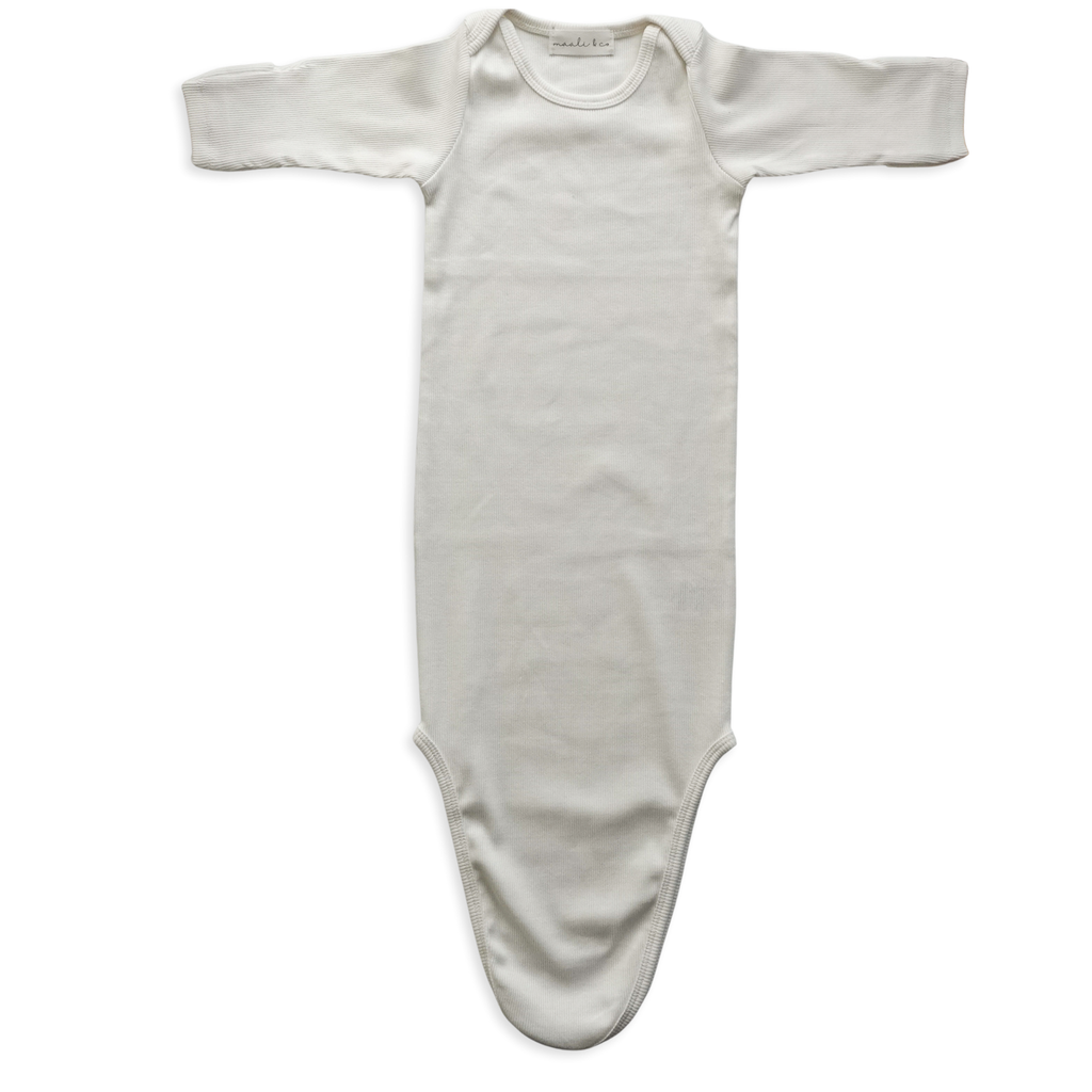 Ribbed Knotted Baby Gown