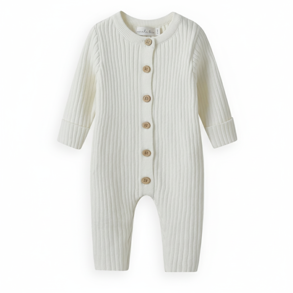 Cotton Rich Knit Romper Suit